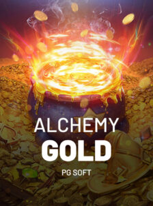 Alchemy Gold เกมสล็อตจาก PG Soft ที่แสดงถึงการเล่นแร่แปรธาตุและฟีเจอร์โบนัส